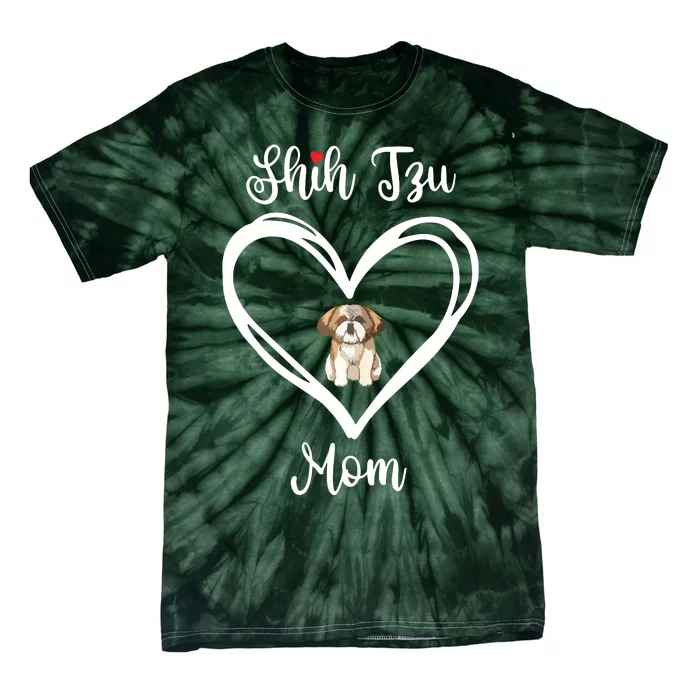 Shih Tzu Mama I Love My Shih Tzu Mom Tie-Dye T-Shirt