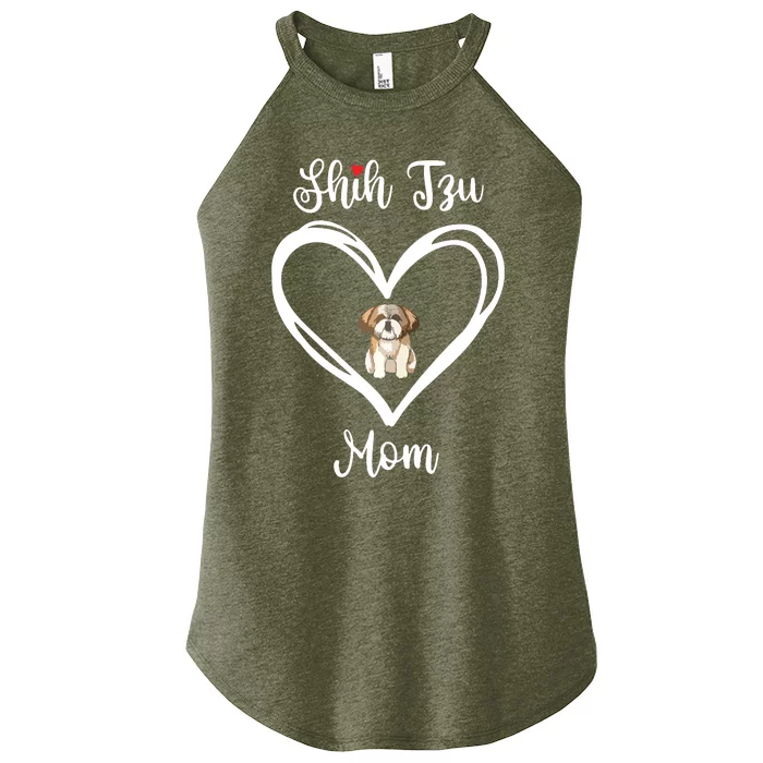 Shih Tzu Mama I Love My Shih Tzu Mom Women’s Perfect Tri Rocker Tank