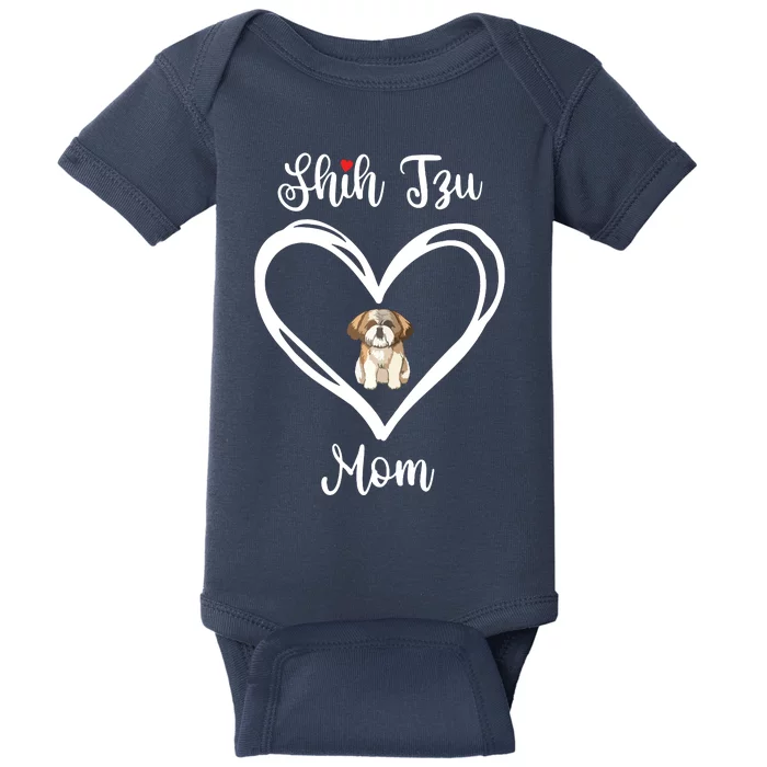 Shih Tzu Mama I Love My Shih Tzu Mom Baby Bodysuit