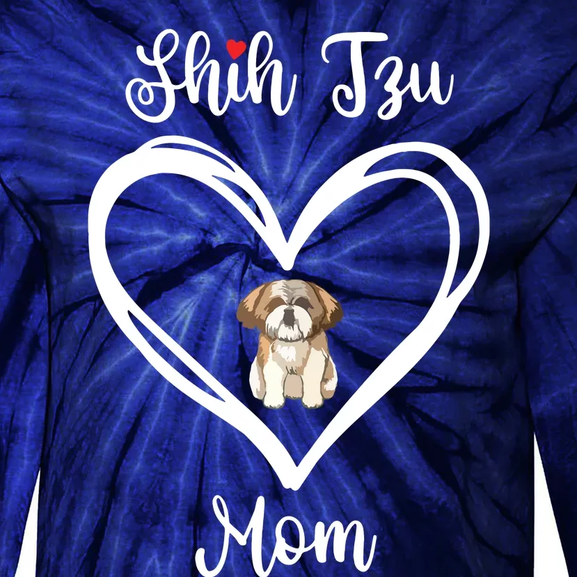 Shih Tzu Mama I Love My Shih Tzu Mom Tie-Dye Long Sleeve Shirt