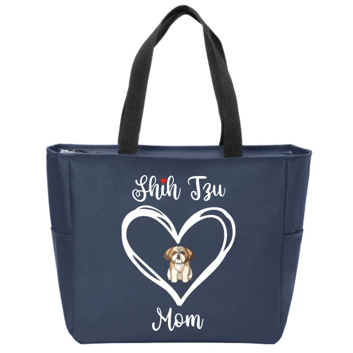 Shih Tzu Mama I Love My Shih Tzu Mom Zip Tote Bag