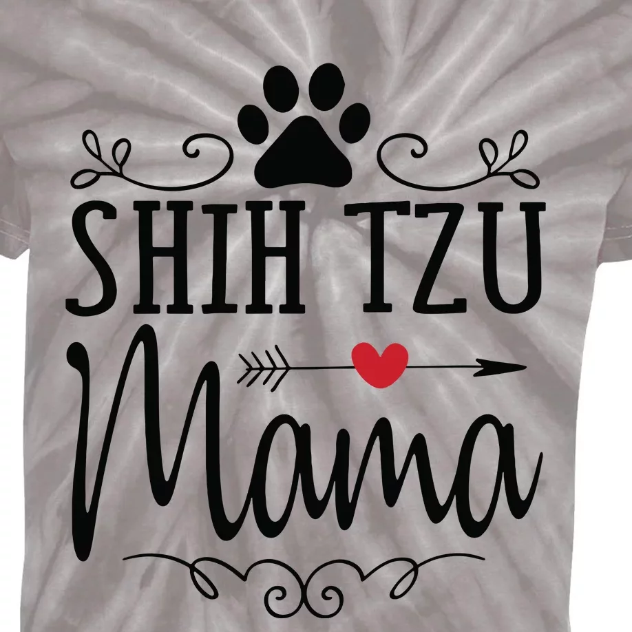 Shih Tzu Mama Shih Tzu Mama Gift For Shih Tzu Lover Kids Tie-Dye T-Shirt