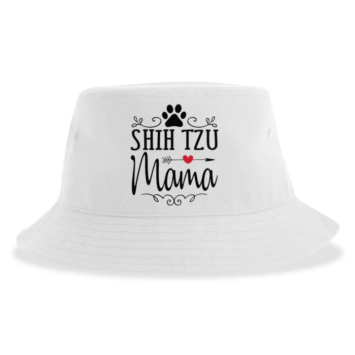 Shih Tzu Mama Shih Tzu Mama Gift For Shih Tzu Lover Sustainable Bucket Hat