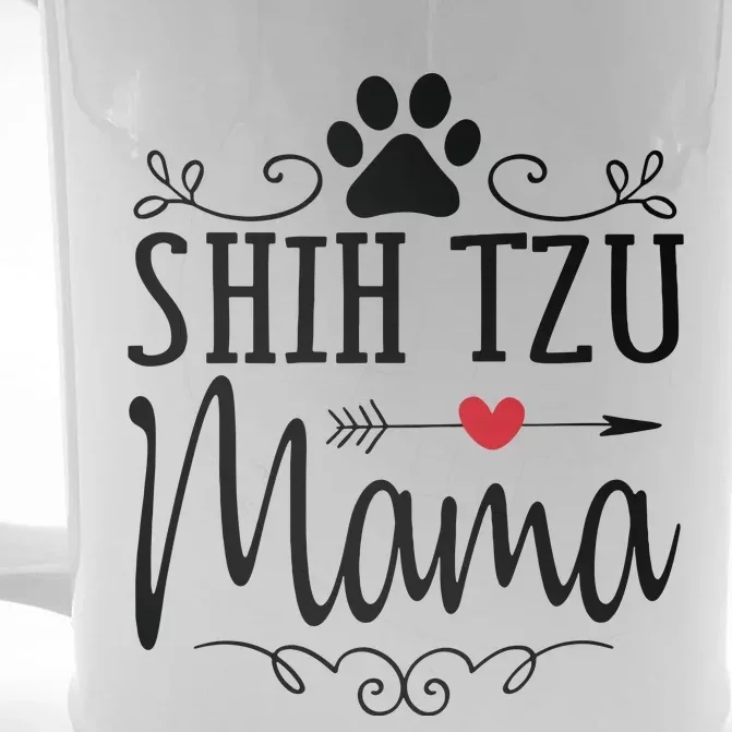 Shih Tzu Mama Shih Tzu Mama Gift For Shih Tzu Lover Front & Back Beer Stein