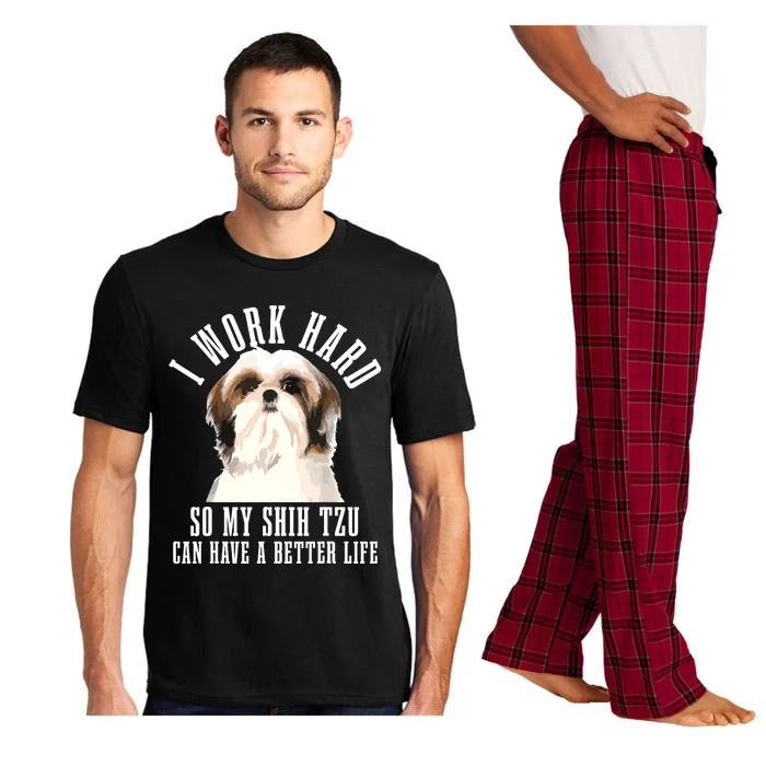 Shih Tzu Mom Dog Dad Funny Shih Tzu Pajama Set