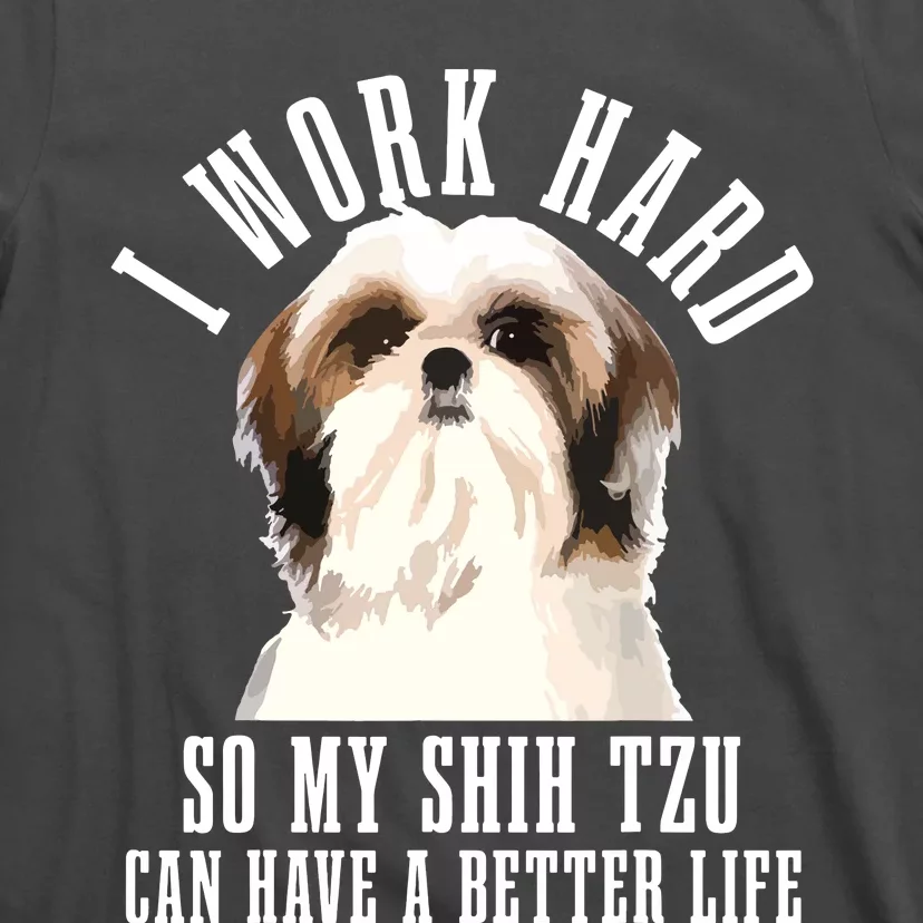 Shih Tzu Mom Dog Dad Funny Shih Tzu T-Shirt