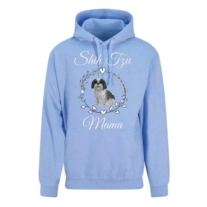 Shih Tzu Mama Funny Dog Lover Mothers Day Shitzu Dog Gift Unisex Surf Hoodie