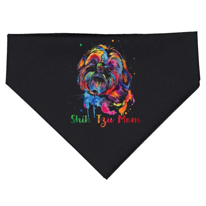 Shih Tzu Mom Shih Tzu Dog Lovers Mothers Day Gifts USA-Made Doggie Bandana