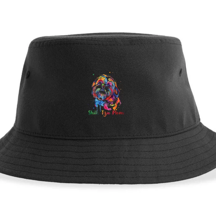 Shih Tzu Mom Shih Tzu Dog Lovers Mothers Day Gifts Sustainable Bucket Hat