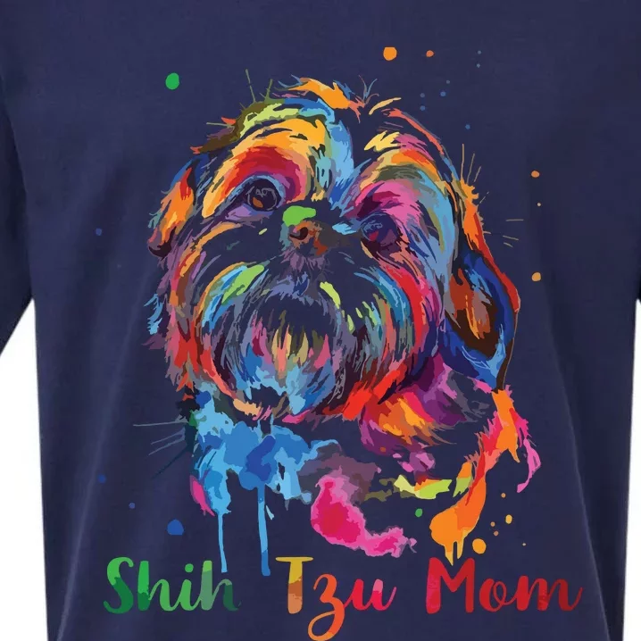 Shih Tzu Mom Shih Tzu Dog Lovers Mothers Day Gifts Sueded Cloud Jersey T-Shirt