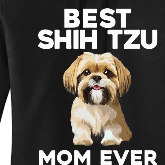 =Shih Tzu Mom Design For Women Dog Lover Shih Tzu Women's Pullover Hoodie