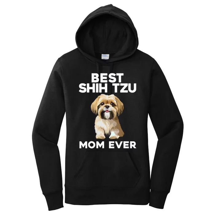 =Shih Tzu Mom Design For Women Dog Lover Shih Tzu Women's Pullover Hoodie