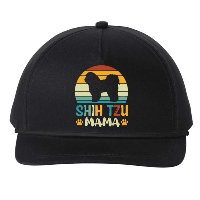 Shih Tzu Mama Snapback Five-Panel Rope Hat