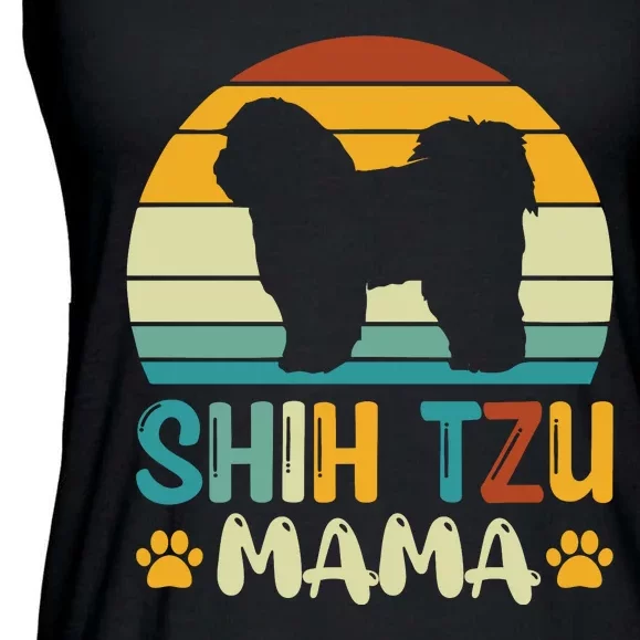 Shih Tzu Mama Ladies Essential Flowy Tank