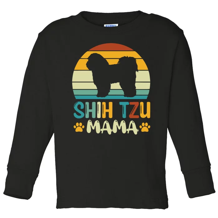 Shih Tzu Mama Toddler Long Sleeve Shirt