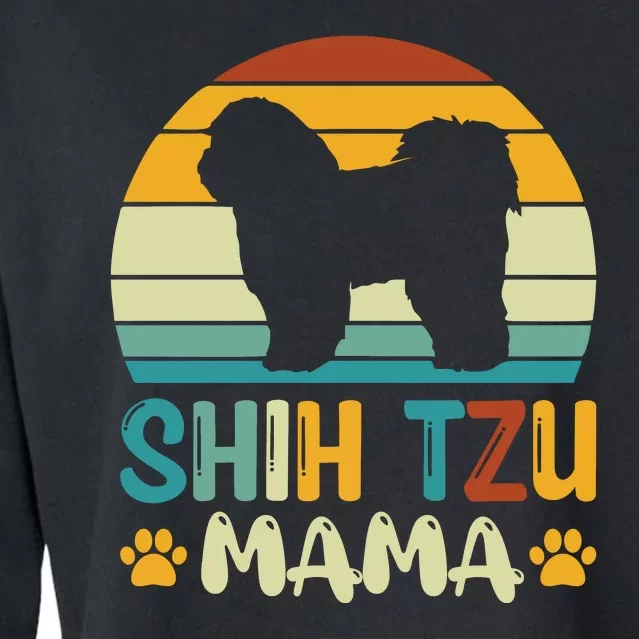 Shih Tzu Mama Cropped Pullover Crew