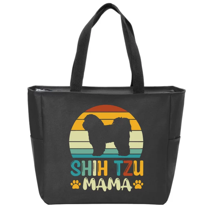 Shih Tzu Mama Zip Tote Bag