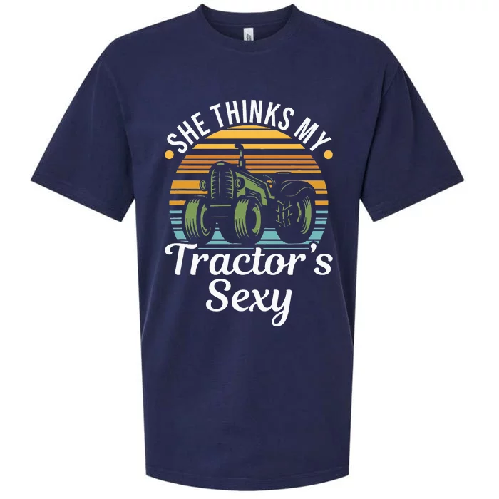 She Thinks My Tractor's Sexy Tractor driver Sueded Cloud Jersey T-Shirt