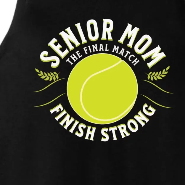 Senior Tennis Mom Cute Gift Ladies Tri-Blend Wicking Tank