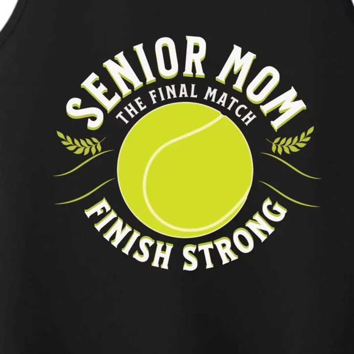 Senior Tennis Mom Cute Gift Performance Tank