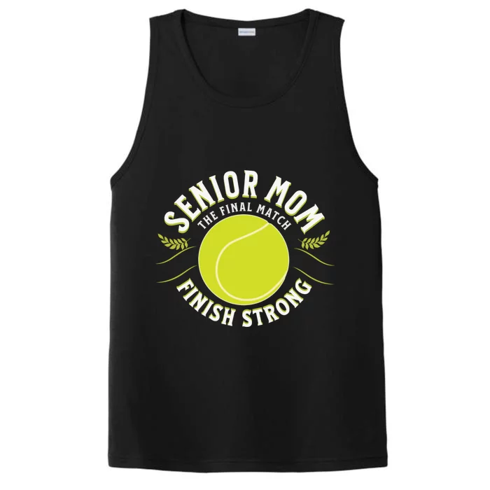 Senior Tennis Mom Cute Gift Performance Tank