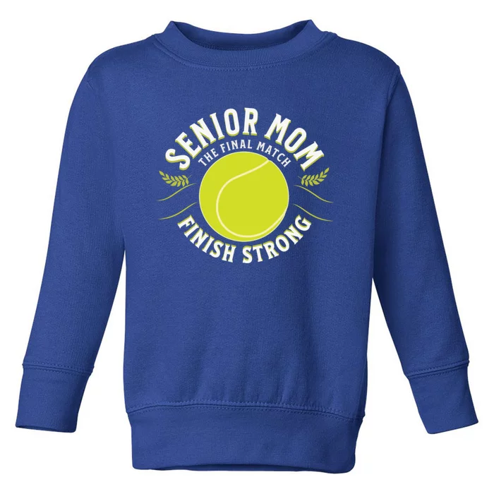 Senior Tennis Mom Cute Gift Toddler Sweatshirt