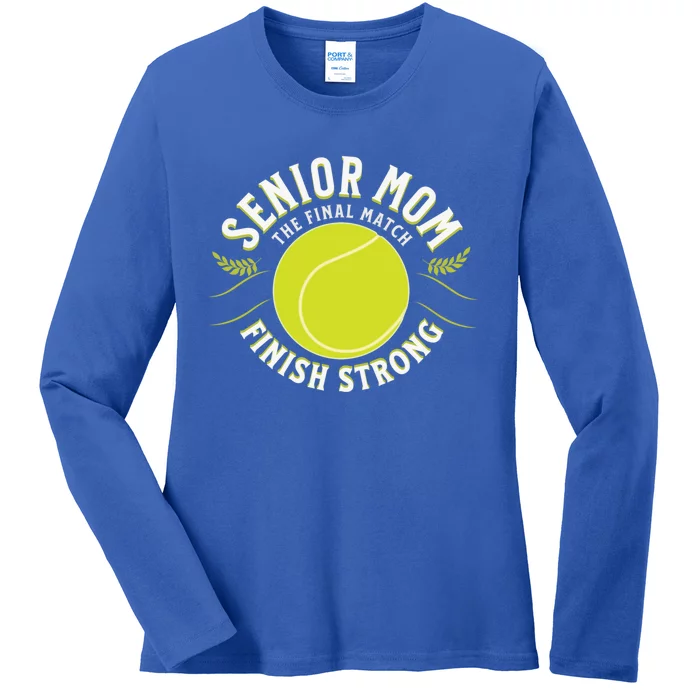 Senior Tennis Mom Cute Gift Ladies Long Sleeve Shirt