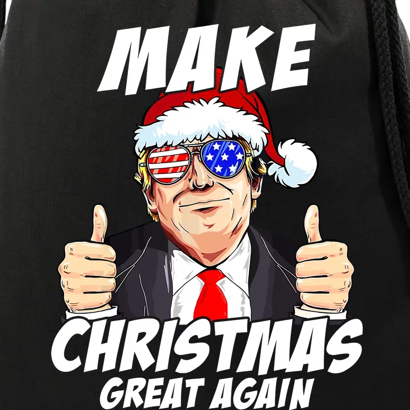 Santa Trump Make Christmas Great Again Family Matching Drawstring Bag