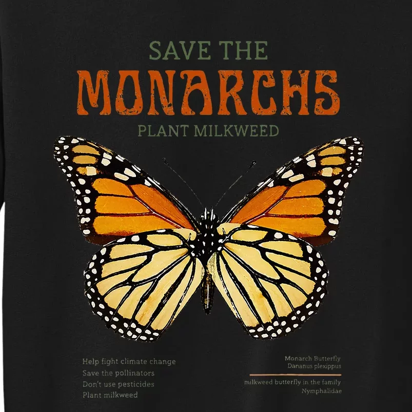 Save The Monarchs Plant More Milkweed Butterfly Danainae Sweatshirt