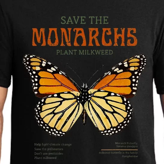 Save The Monarchs Plant More Milkweed Butterfly Danainae Pajama Set