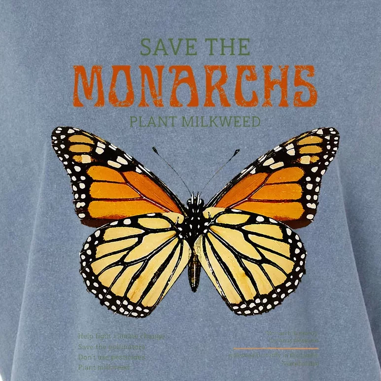 Save The Monarchs Plant More Milkweed Butterfly Danainae Garment-Dyed Women's Muscle Tee