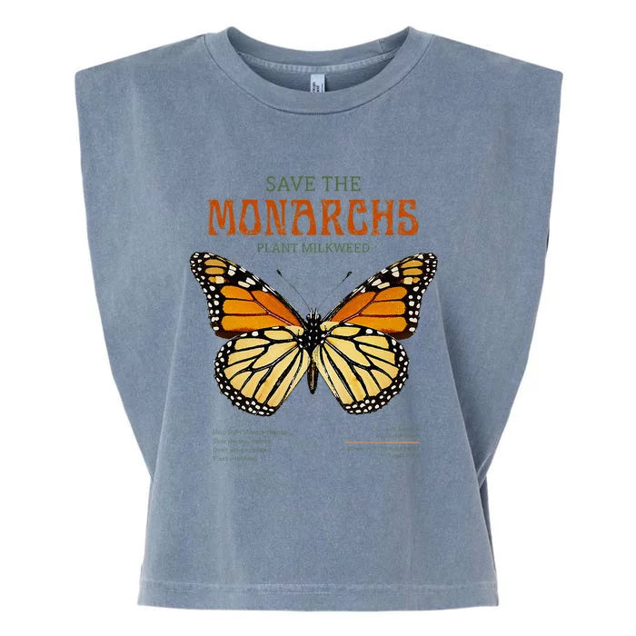 Save The Monarchs Plant More Milkweed Butterfly Danainae Garment-Dyed Women's Muscle Tee