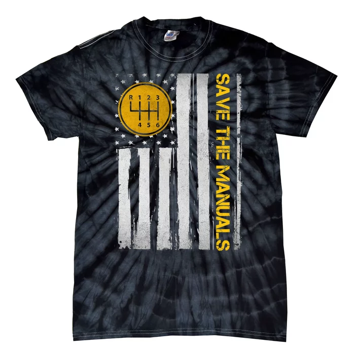 Save The Manuals 6 Speed Manual Transmission Three Pedals Tie-Dye T-Shirt