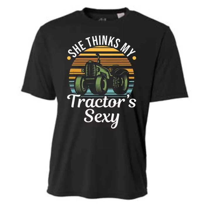 She Thinks My TractorS Sexy Tractor Driver Cooling Performance Crew T-Shirt