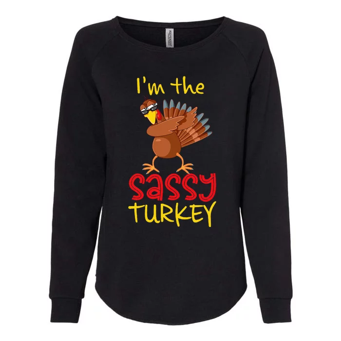 Sassy Turkey Matching Family Group Thanksgiving Party Womens California Wash Sweatshirt