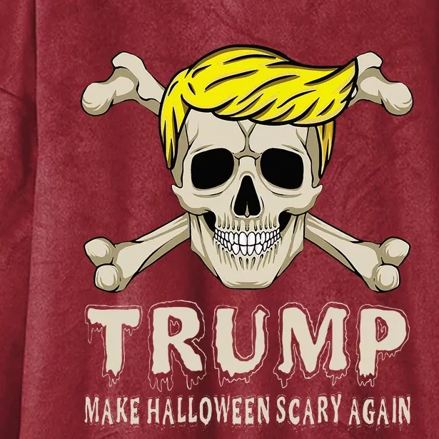 Skeleton Trump Make Halloween Scary Again America Great 24 Hooded Wearable Blanket