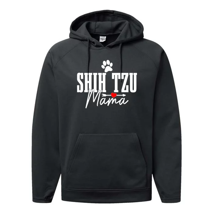 Shih Tzu Mom Shih Tzu Mama Funny Cute Dog Performance Fleece Hoodie