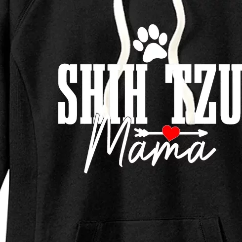 Shih Tzu Mom Shih Tzu Mama Funny Cute Dog Women's Fleece Hoodie