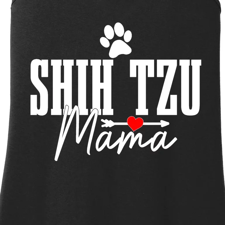 Shih Tzu Mom Shih Tzu Mama Funny Cute Dog Ladies Essential Tank