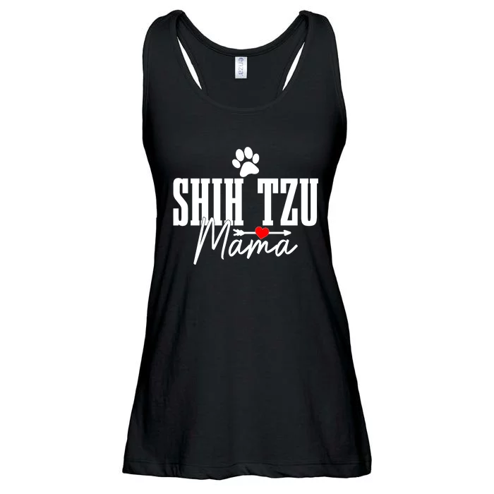 Shih Tzu Mom Shih Tzu Mama Funny Cute Dog Ladies Essential Flowy Tank