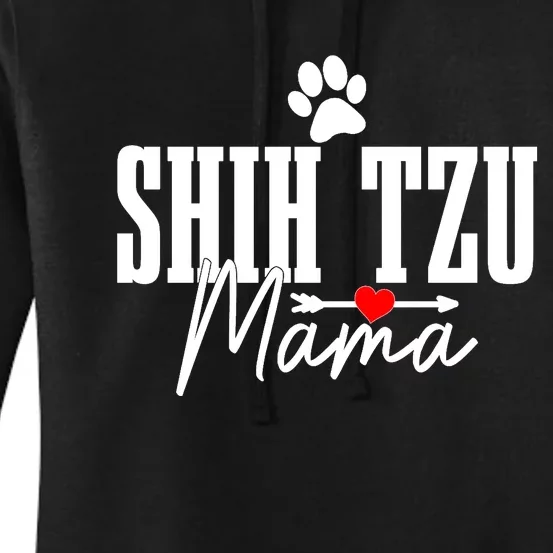 Shih Tzu Mom Shih Tzu Mama Funny Cute Dog Women's Pullover Hoodie