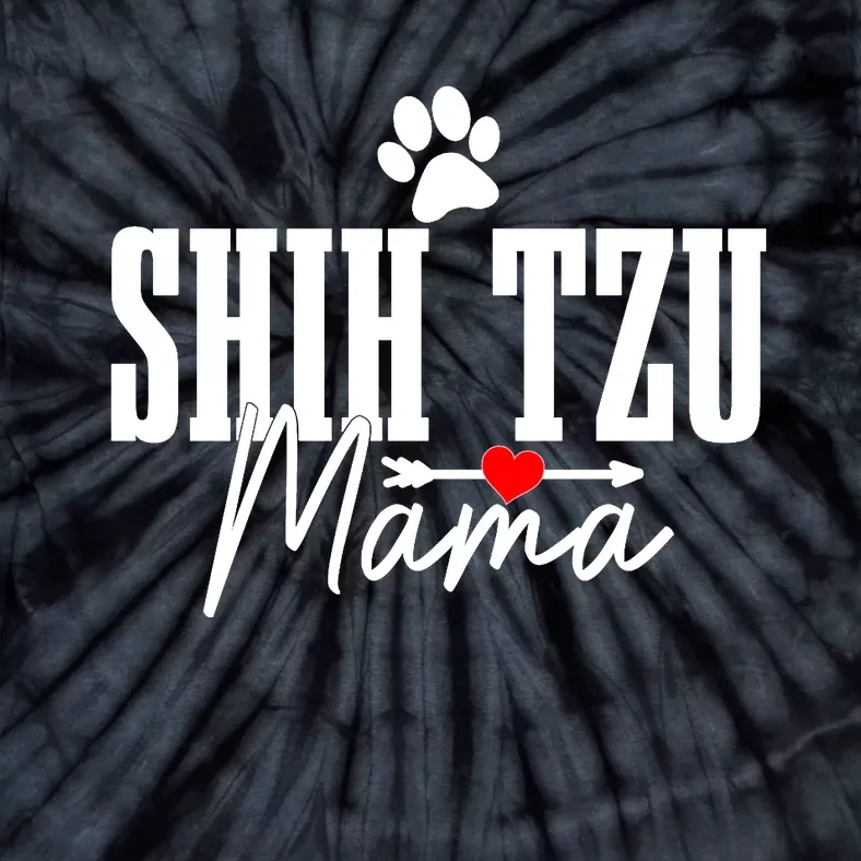 Shih Tzu Mom Shih Tzu Mama Funny Cute Dog Tie-Dye T-Shirt