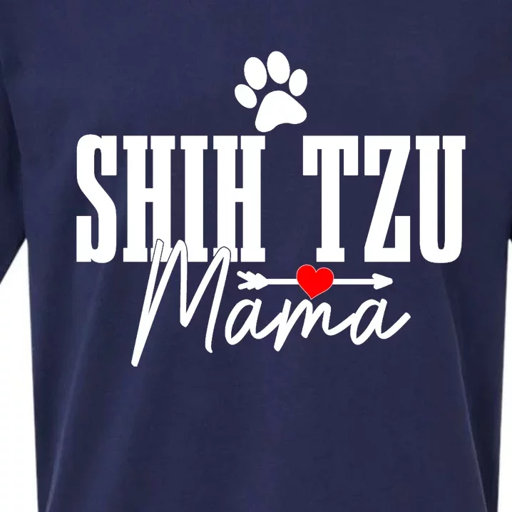 Shih Tzu Mom Shih Tzu Mama Funny Cute Dog Sueded Cloud Jersey T-Shirt