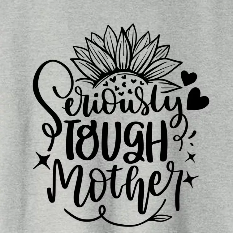 Seriously Tough Mother Mom Mommy Mum Lettering Design Print Funny Gift Women's Crop Top Tee