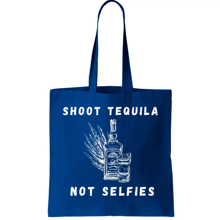 Shoot Tequila Not Selfies Concert Music Tote Bag