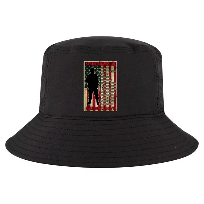 Say Their Names Joe Of 13 Fallen Soldiers Tribute Cool Comfort Performance Bucket Hat