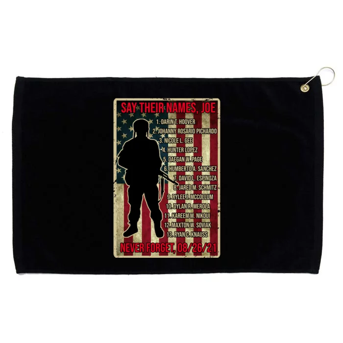 Say Their Names Joe Of 13 Fallen Soldiers Tribute Grommeted Golf Towel