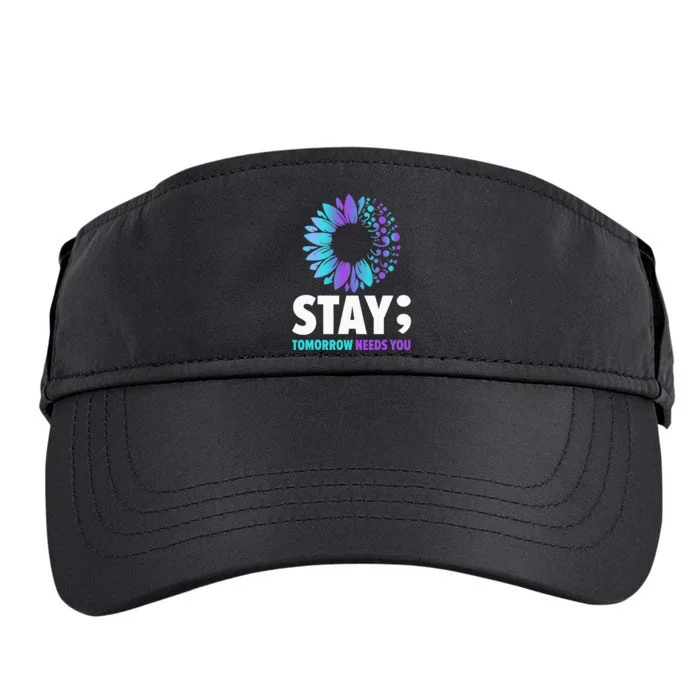 Stay Tomorrow Needs You Mental Health Awareness Support Adult Drive Performance Visor