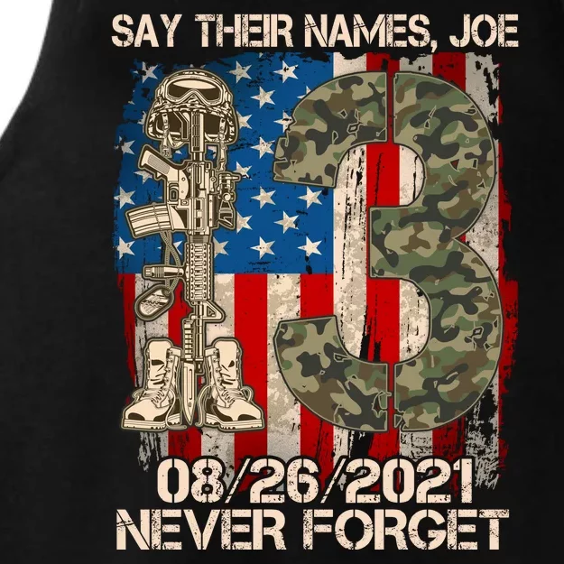 Say Their Names Joe 082621 Never Forget Ladies Tri-Blend Wicking Tank