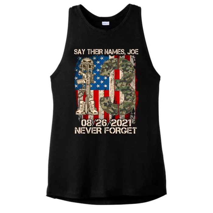 Say Their Names Joe 082621 Never Forget Ladies Tri-Blend Wicking Tank